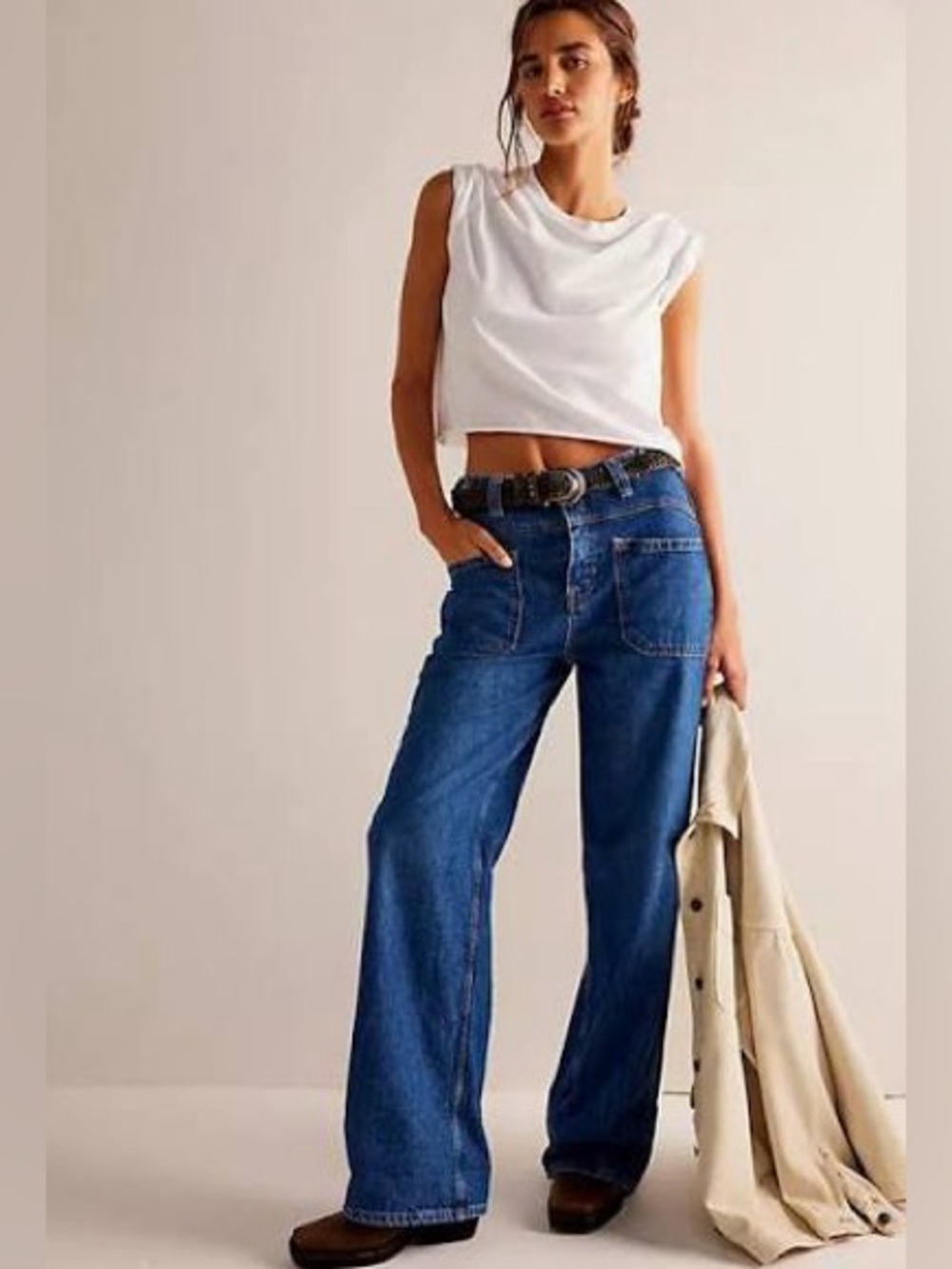 We the Free Palmer Cuffed Baggy Jeans